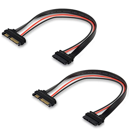 XMSJSIY Slimline SATA 22 Pin Male to 13 Pin Female Cable Adapter, Serial ATA 7+15 to 7+6 Extension Connector for Desktop Laptop CD-ROM Hard Disk Drive - 2PCS 30cm - Image 1