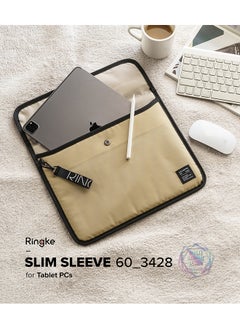 Ringke Pad Pouch Slim Sleeve for Tablet PCs and Other Accessories- Light Beige  - Image 3