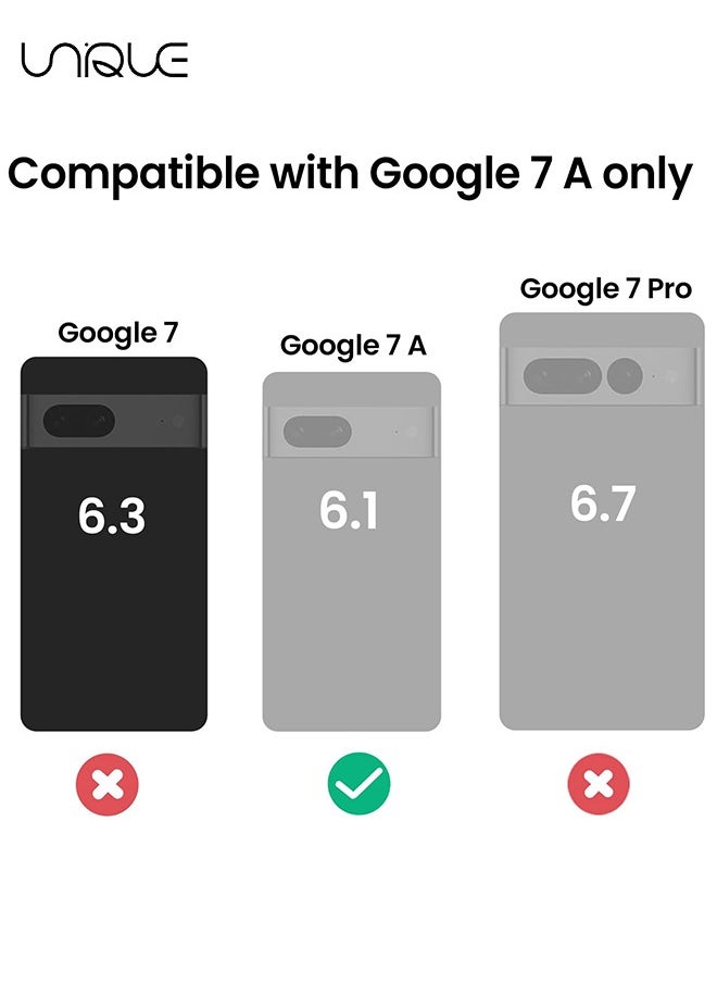 Unique - Case for Google Pixel 7a 5G, Wireless Charging with MagSafing Built-in Magnets Compatible Faster Charging Slim Fit Anti-Yellowing Case Soft TPU Clear Cover - Blue - Image 1