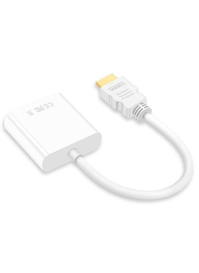BURAQ 2 PCS Jasoz 1080P HDMI To VGA Converter Oxygen-Free Copper Core, Colour: White  - Image 1