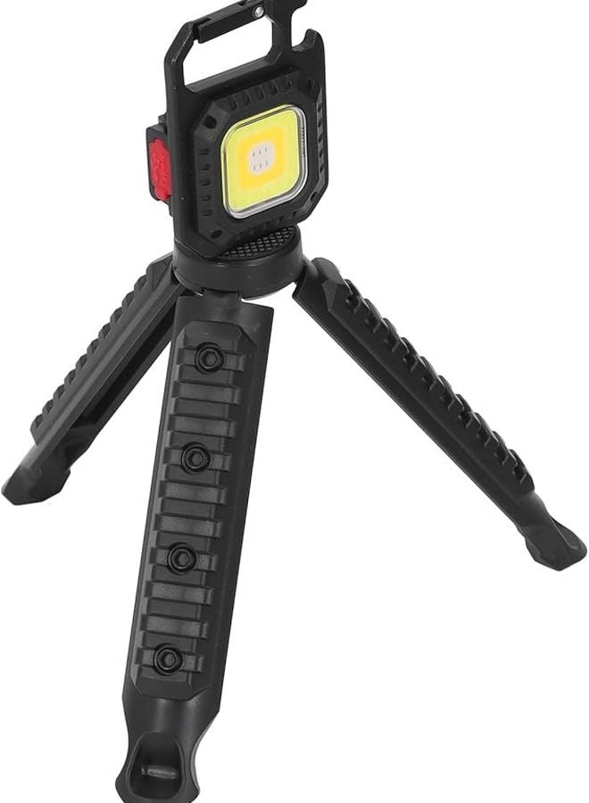 Yosoo Rechargeable Mini Flashlight with Foldable Bracket Compact Portable LED Light for Camping Fishing - Image 3