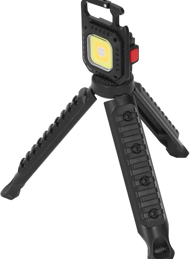 Yosoo Rechargeable Mini Flashlight with Foldable Bracket Compact Portable LED Light for Camping Fishing - Image 4