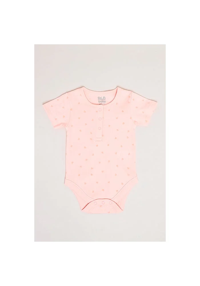 R&b 3 Pack Printed Bodysuits with Short Sleeves