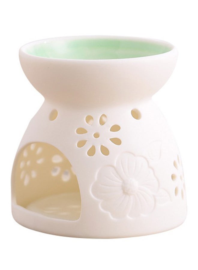 NIBEMINENT Ceramic Candle Burner Incense Oil Diffuser White 9.2 x 5.4 5.4inch - Image 2