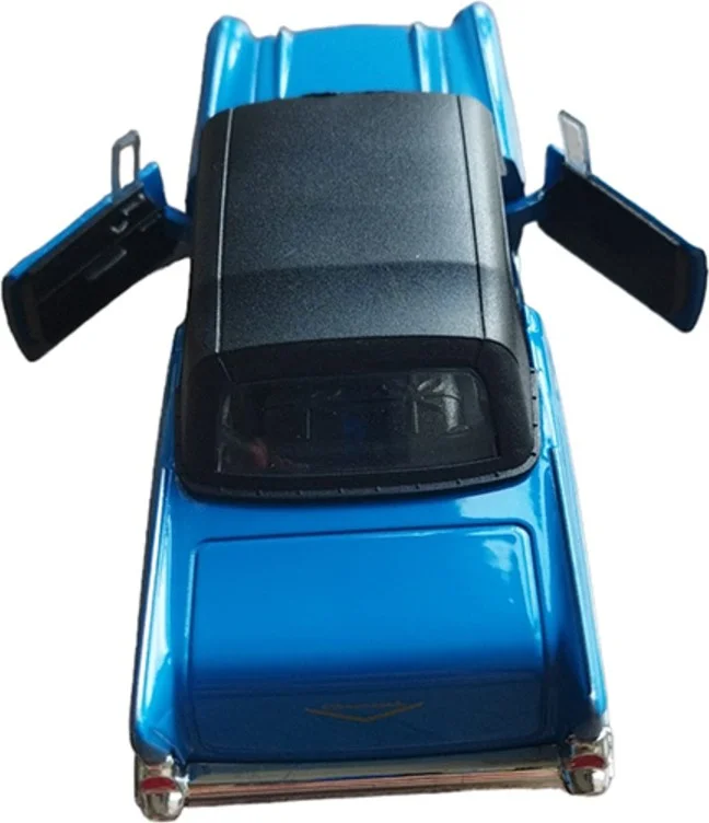 توبروك ستور Licensed 1957 Chevrolet Bel Air Pull and Drop Model Metal Car (1:34) Blue