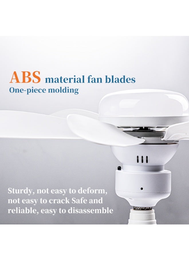 مودي مروحة سقف صغيرة بقوة ٣٠ واط مزودة بإضاءة وجهاز تحكم عن بُعد | وحدة إضاءة هادئة بثلاث سرعات | سهلة التركيب بمقبس E27 | مروحة سقف قابلة لتعديل درجة اللون والسطوع لغرفة النوم، وغرفة المعيشة، والمطبخ - Image 5