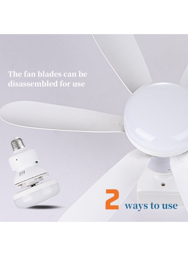 مودي مروحة سقف صغيرة بقوة ٣٠ واط مزودة بإضاءة وجهاز تحكم عن بُعد | وحدة إضاءة هادئة بثلاث سرعات | سهلة التركيب بمقبس E27 | مروحة سقف قابلة لتعديل درجة اللون والسطوع لغرفة النوم، وغرفة المعيشة، والمطبخ - Image 2