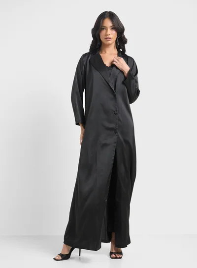 Khizana Collared Abaya With Front Closure