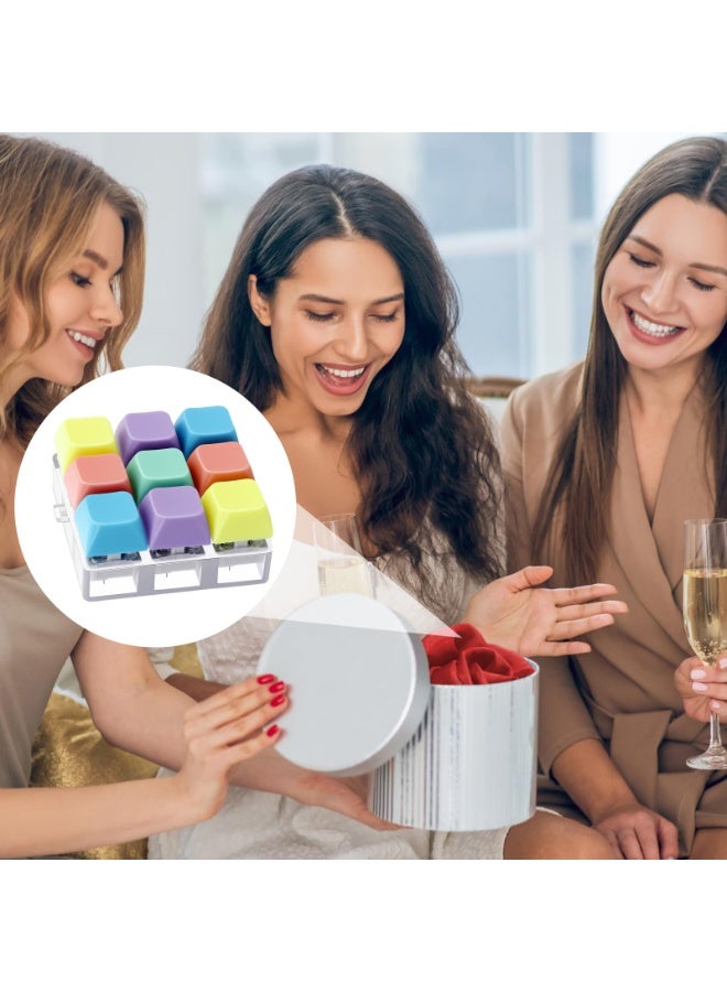 Keyboard Fidget Clicker, Keyboard Fidget Keychain of 9 Colors Decompression Keycap Button Stress Relief Gifts for Adults to Relief Stress Pass Time - Image 4