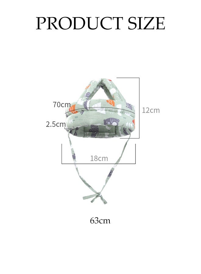 DUNISO Adjustable Anti-collision Protective Hat  for baby,Safety Helmet Soft Comfortable Head Protection for Crawl, Walk and Run Learning - Image 2