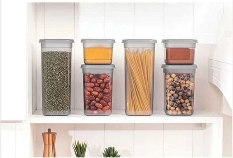 Hane216 Set of 3 Vacuumed Square Food Storage Containers with Leakproof Lids