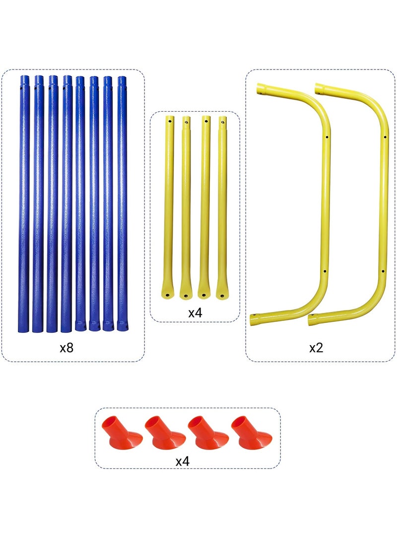 Foldable Baby Swing Frame Heavy Duty Swing Stand for Kids Baby Swing for Indoor/Outdoor Play Fits for Most Toddlers Swings Easy to Assemble Blue/Yellow