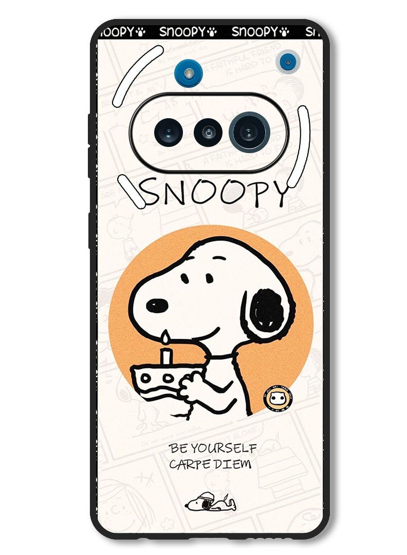 Theodor Case Compatible with Nothing Phone 3a Protection Shockproof Bumper Cover Snoopy - Image 1