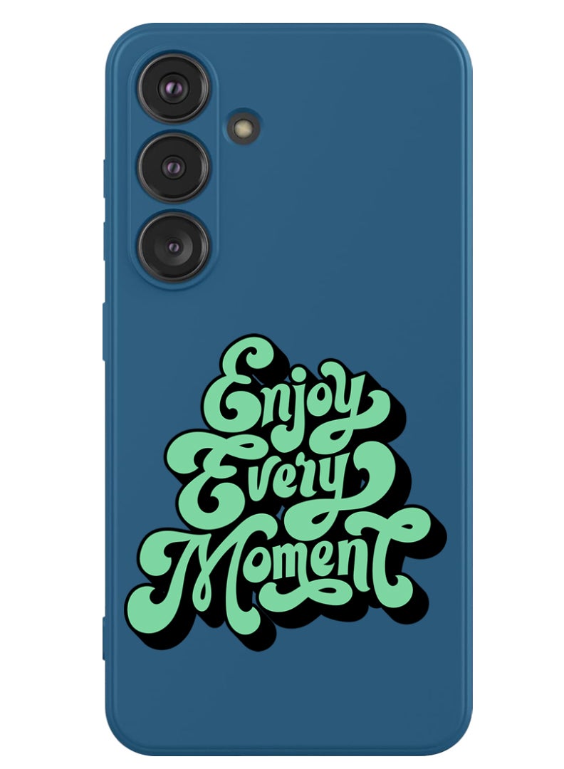 Theodor Protective Slim Fit Case Liquid Silicone Cover with Full Body Protection Anti-Scratch Shockproof Case For Samsung Galaxy S24 (Blue) - Enjoy Every Mopment-01 - Image 1