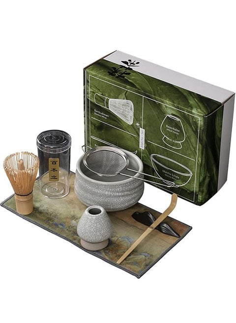 7-Piece Matcha Tea Set Matcha Whisk Set Include Matcha Bowl, Matcha  Whisk, Matcha Spoon,Tea Sifter,Whisk Holder,Bowl mat, Matcha Preparation Tools Gifts Kit