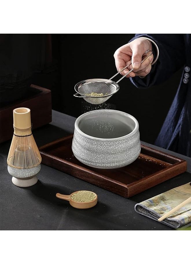 BOUND MOAT 7-Piece Matcha Tea Set Matcha Whisk Set Include Matcha Bowl, Matcha  Whisk, Matcha Spoon,Tea Sifter,Whisk Holder,Bowl mat, Matcha Preparation Tools Gifts Kit  - Image 3