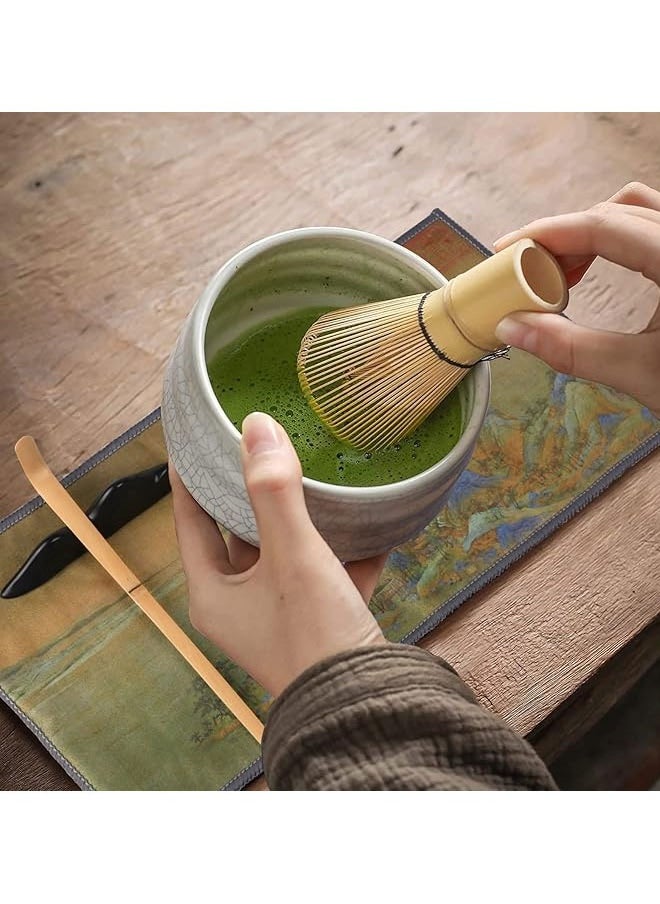 BOUND MOAT 7-Piece Matcha Tea Set Matcha Whisk Set Include Matcha Bowl, Matcha  Whisk, Matcha Spoon,Tea Sifter,Whisk Holder,Bowl mat, Matcha Preparation Tools Gifts Kit  - Image 4