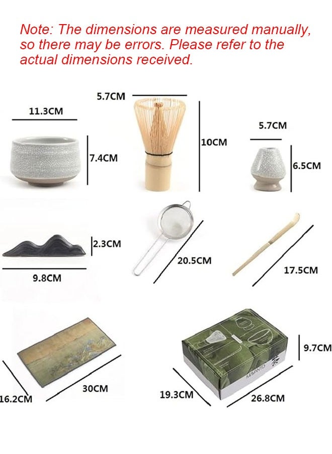 BOUND MOAT - 7-Piece Matcha Tea Set Matcha Whisk Set Include Matcha Bowl, Matcha  Whisk, Matcha Spoon,Tea Sifter,Whisk Holder,Bowl mat, Matcha Preparation Tools Gifts Kit - Image 1