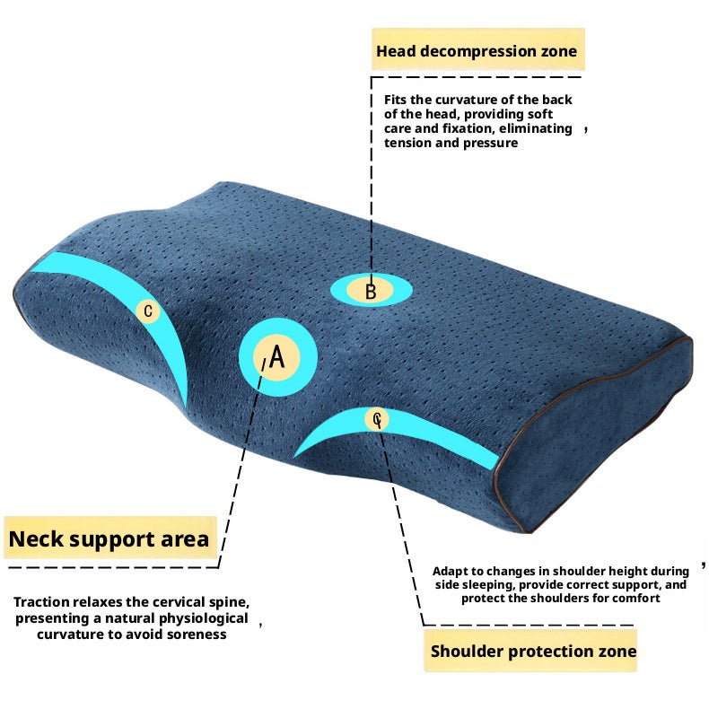 Butterfly Memory Foam Pillow for Cervical Support - Image 1