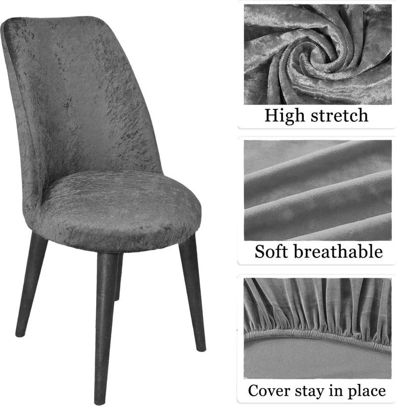 فايند Quality Lycra Velvet Chair Cover Chair Cover Oval Chair Cover Chair Protection Single