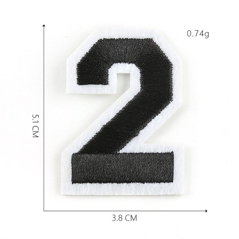 10PCS 0-9 Digital Ball Clothing Number Mark Number Clothing Accessories Embroidery Patch(Black) - Image 5
