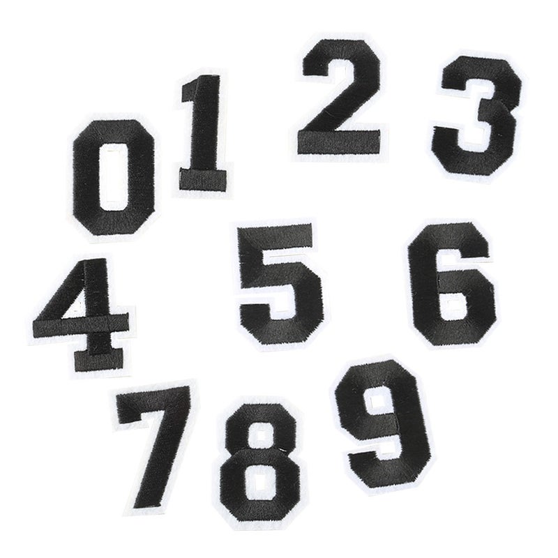 10PCS 0-9 Digital Ball Clothing Number Mark Number Clothing Accessories Embroidery Patch(Black) - Image 4