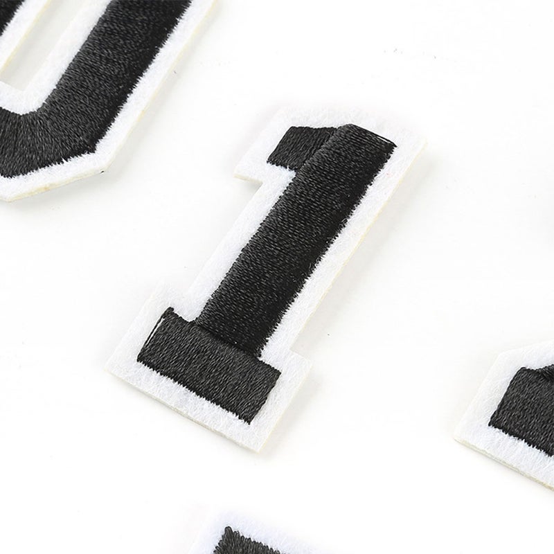 10PCS 0-9 Digital Ball Clothing Number Mark Number Clothing Accessories Embroidery Patch(Black) - Image 3