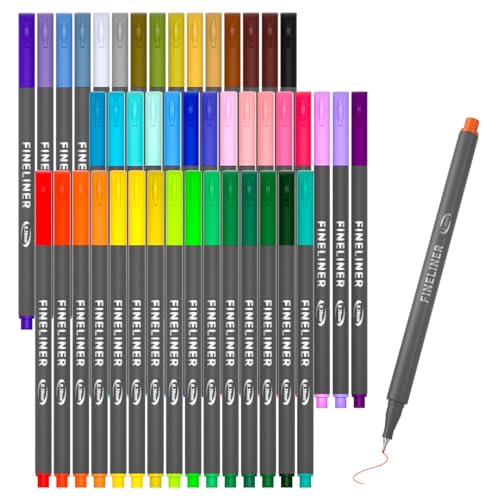 Vanstek 46 Pack Journal Planner Colored Pens, Fineliner Pens for Journaling, Writing Coloring Drawing, Note Taking, Calendar, Planner, Art Office School Gift Supplies - Image 1