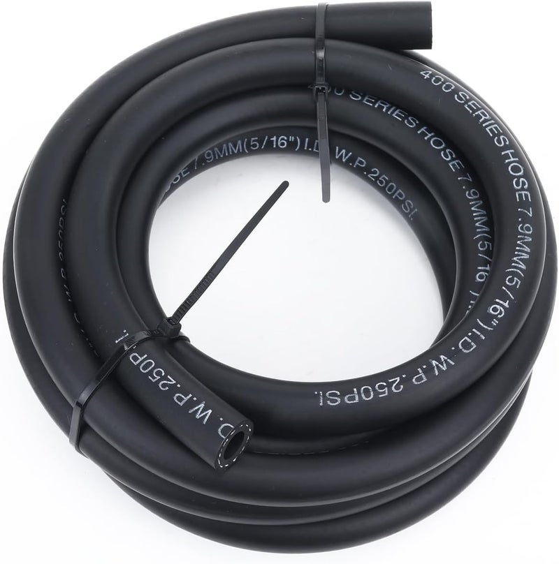 AC PERFORMANCE 5/16" ID NBR Push on Hose Fuel Line Engine Liner Compatible with Fuel System, E85, E10, Oils, Ethanol, Lubricants and Coolant, 5 Feet, Black - Image 2