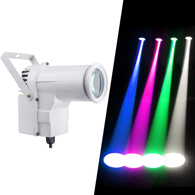 Led PinspotDMX 12w Full Color RGBW 4IN1 Led Spot Light Use for Mirror Ball Window Display in Boutique Disco Ballroom KTV Bar Club Party Wedding