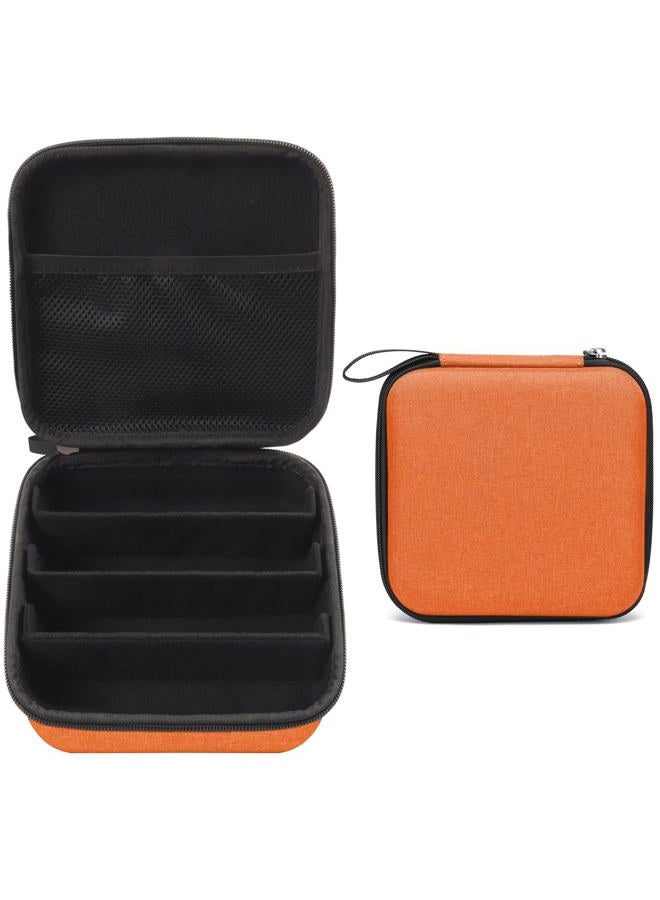 Bukere Travel Sunglasses Organizer Case Adjustable Slot For Multiple Eyeglasses Hard-shell Portable Storage Box for Men Women, Orange, 4 Slots - Image 1