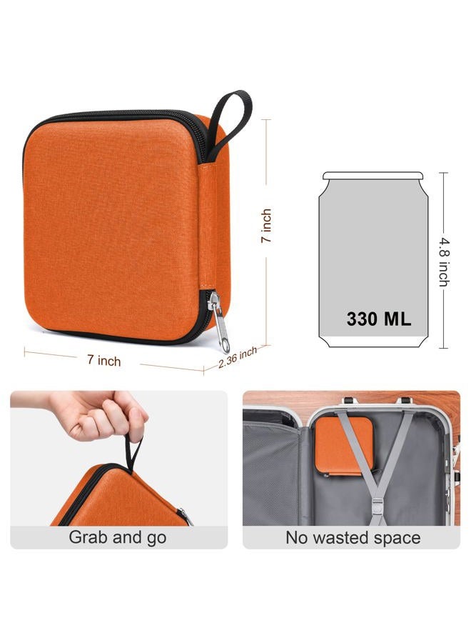 Bukere Travel Sunglasses Organizer Case Adjustable Slot For Multiple Eyeglasses Hard-shell Portable Storage Box for Men Women, Orange, 4 Slots - Image 4