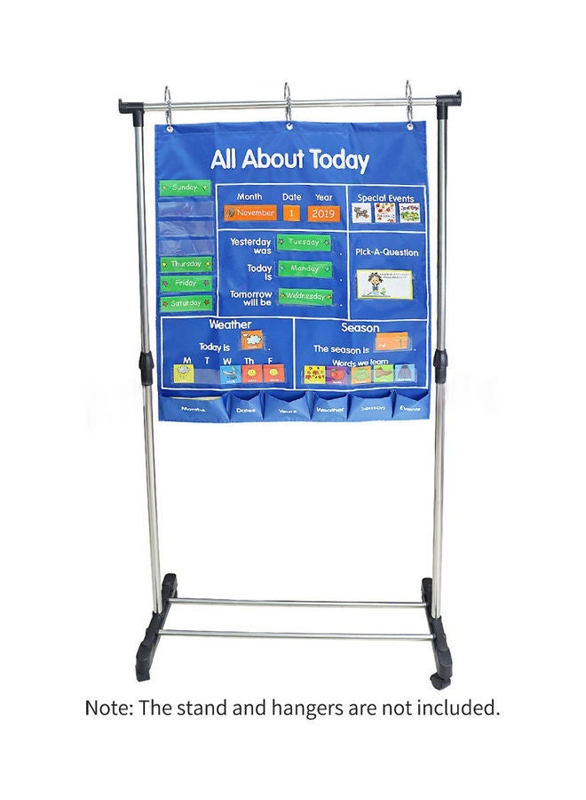 NIBEMINENT Classroom Pocket Chart Blue - Image 3