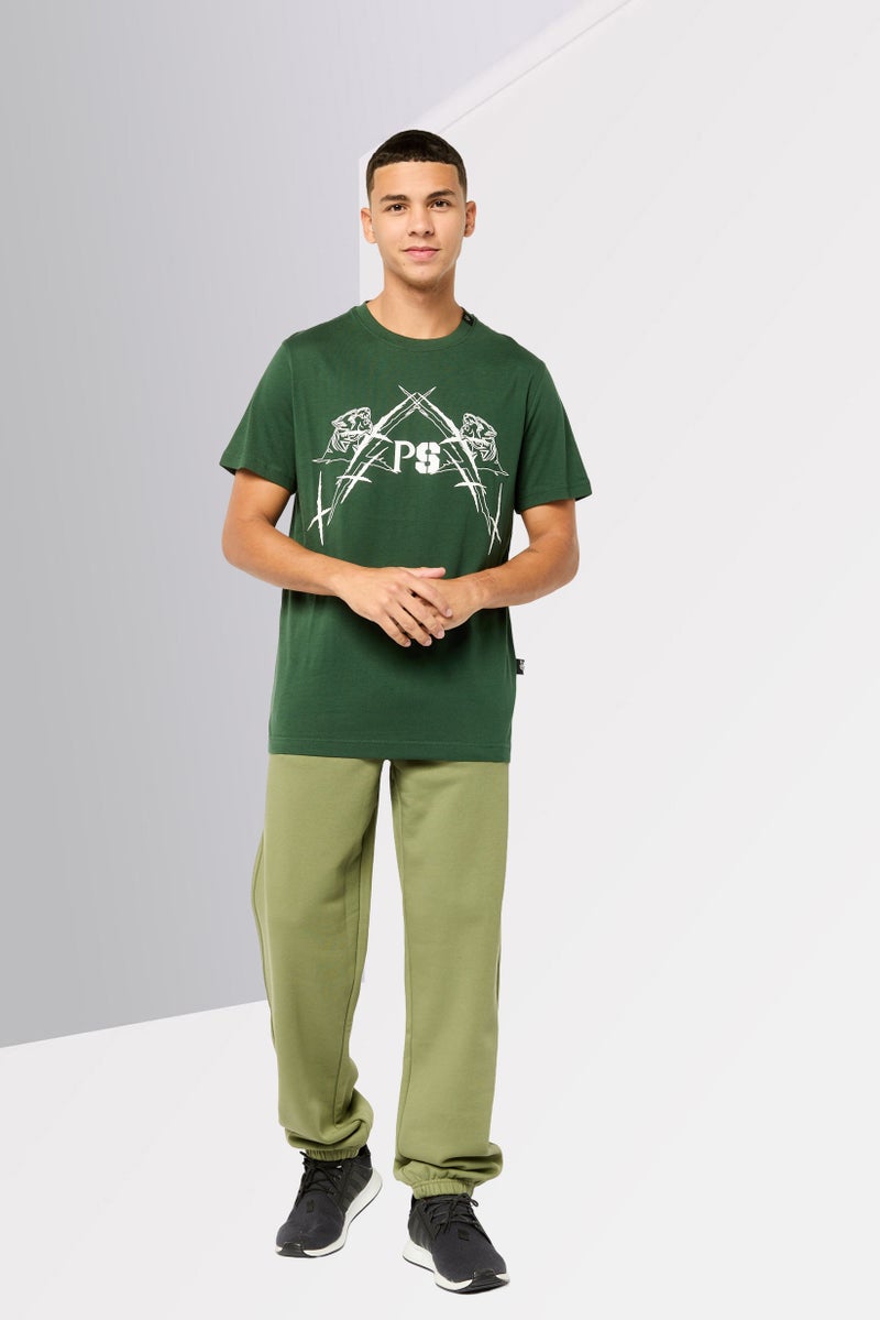 PHILIPP PLEIN تي شيرت رياضي للرجال بأكمام قصيرة، خارجي، أخضر - Image 2