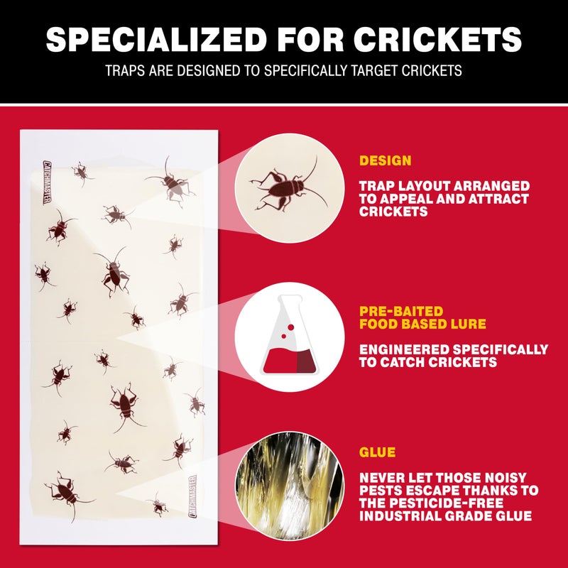 Catchmaster Cricket XL Giant Glue Boards 6-Pk, Adhesive Bug Catcher Cricket Traps Indoor, Sticky Trap for Inside Your Home, Bulk Insect Killer, Insect Traps for House & Garage, Pest Control for Home - Image 3