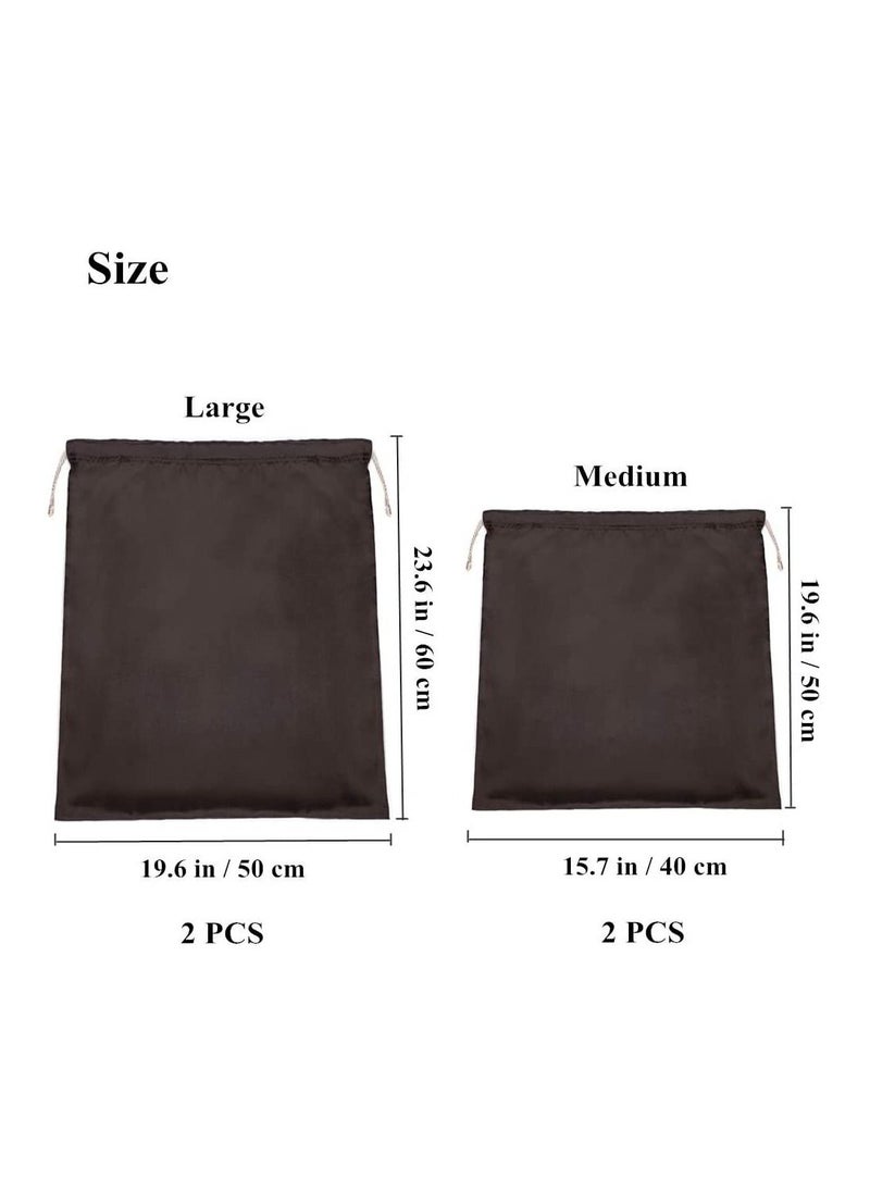 Generic 4 Pack Dust Bags for Handbags Travel Storage Pouch,Silk Cloth Bag With Drawstring Large Storage Pouch for Handbag Purse Shoes Boots  - Image 2