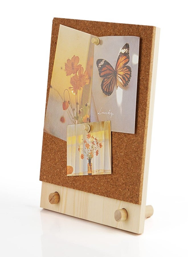 Trycooling Bulletin Board/Cork Board on The Desktop-Small Mini Hanging Tack Message Memo Picture Board for Home Office School - Image 1