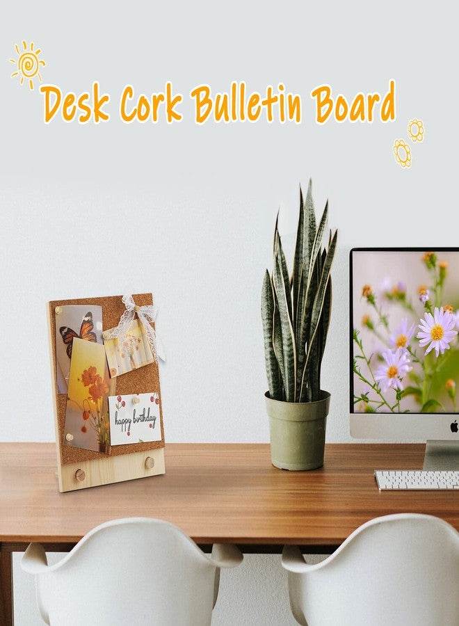 Trycooling Bulletin Board/Cork Board on The Desktop-Small Mini Hanging Tack Message Memo Picture Board for Home Office School - Image 2