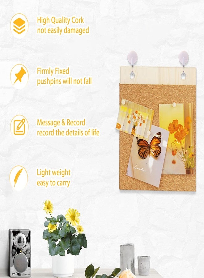 Trycooling Bulletin Board/Cork Board on The Desktop-Small Mini Hanging Tack Message Memo Picture Board for Home Office School - Image 5
