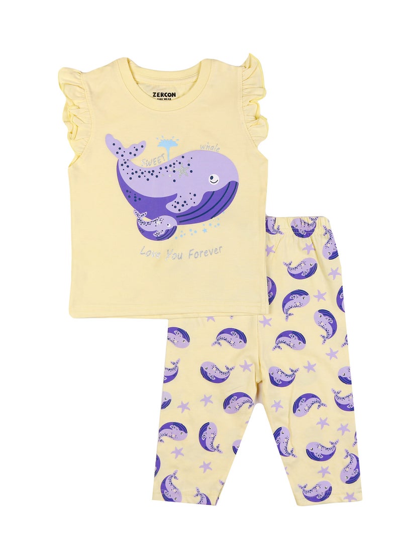 Zercon Summer Pajama Set for Girls  - Image 1