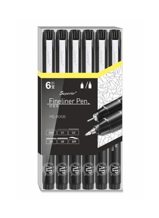 سوبيريور-اقلام تحبير للجرافيك و الكوميكس 6 اقلام - Image 1