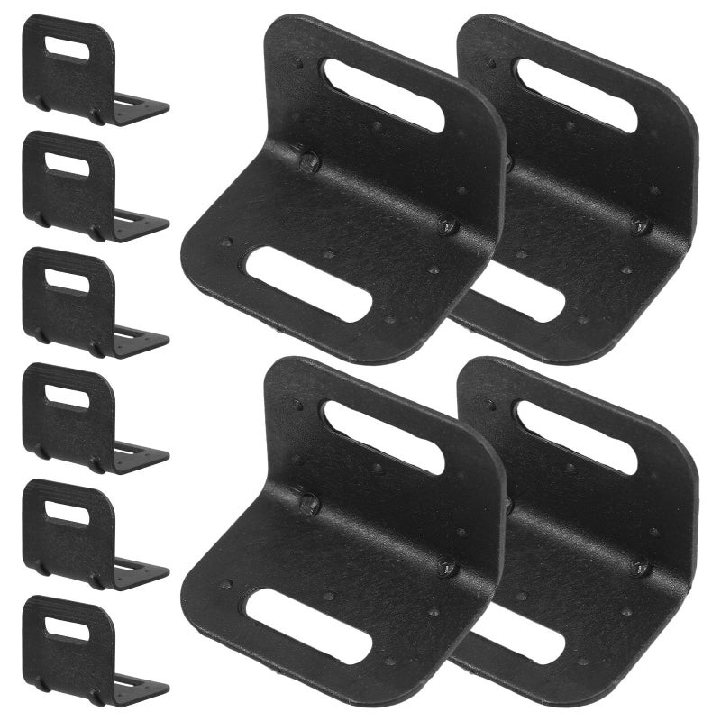 Black Plastic L Shaped Edge Protectors 20Pcs 20mm Thick With Holes For Pallet Furniture - Image 2