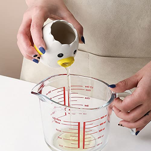 Fonture Egg White Yolk Separator Kitchen Egg Separator Yolk Separator Cute Egg Filter Egg Separator Creative Kitchen Tool Household (Yellow) - Image 5