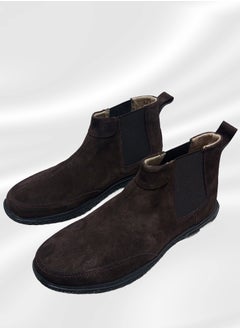Meto Brown suede Chelsea boots made of genuine natural leather and a toe sole  - Image 3