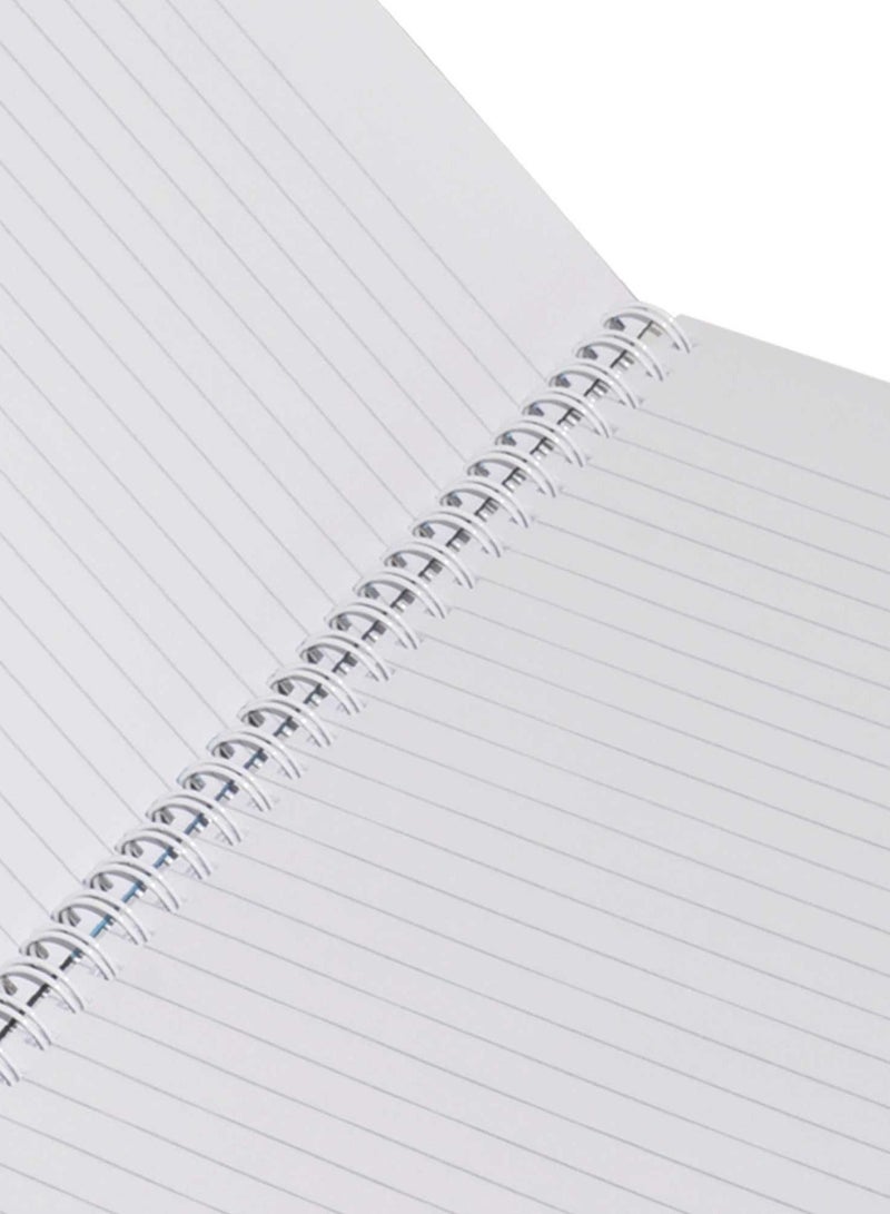 FIS LIGHT Pack of 5  Spiral Hard Cover Notebook, Single Line , 10X8 Inches (25.4 X 20.32 Cm) 100 Sheets -LINBS1081608 - Image 2