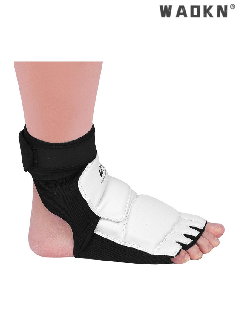 دبليو أيه أو كي أن معدات حماية القدم ، الكاحل وسادة حماية مجلس العمل المتحد UFC فنون الدفاع عن النفس القتال التدريب سبارينج كونغ فو التايكوندو ، التايكوندو حماية القدم TKD معدات حماية القدم للرجال والنساء والأطفال ، رمز XL - Image 2