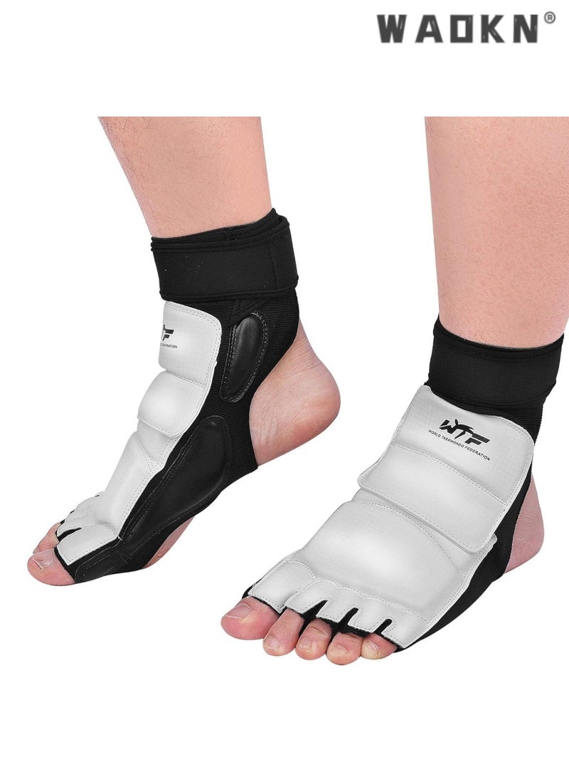 دبليو أيه أو كي أن معدات حماية القدم ، الكاحل وسادة حماية مجلس العمل المتحد UFC فنون الدفاع عن النفس القتال التدريب سبارينج كونغ فو التايكوندو ، التايكوندو حماية القدم TKD معدات حماية القدم للرجال والنساء والأطفال ، رمز XL - Image 1