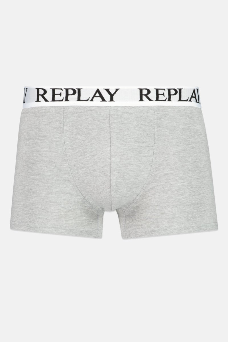 Replay Men 2 Pack Brand Logo Trunk, Grey  - Image 5
