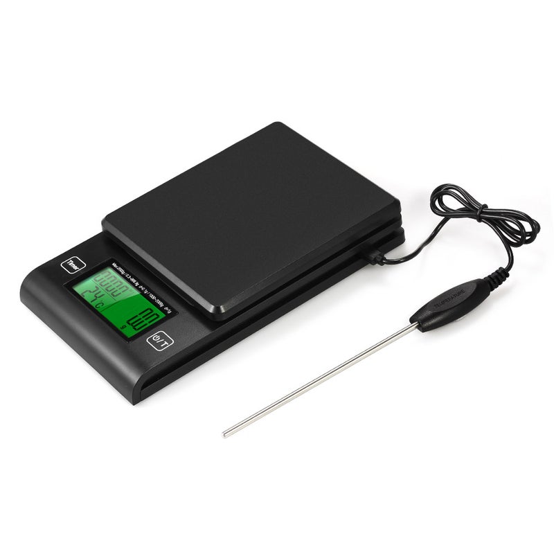 Halamodo Multifunctional Digital Kitchen Scale with Temperature Probe, LCD Backlight Display, and High Precision, for Cooking, Baking, and Coffee Brewing with Timer Function - Image 1