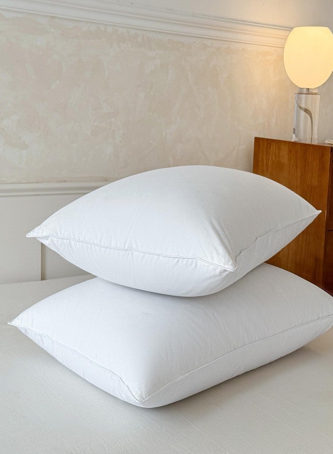 Simple&Opulence Down Feather Bed Pillow for Sleeping Standard Size Pack of 2, Luxury Soft Fluffy Duck Pillows, 100% Cotton Shell Hotel Quality Pillows for Back Stomach Side Sleepers, 20x26” - Image 3
